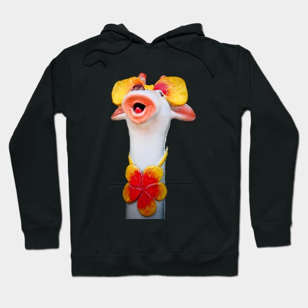 Funny Giraffe at the pot shop, Thailand Hoodie by JonDelorme